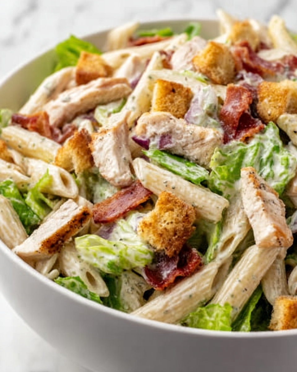 Chicken Caesar Pasta Salad Recipe - Recipe Image