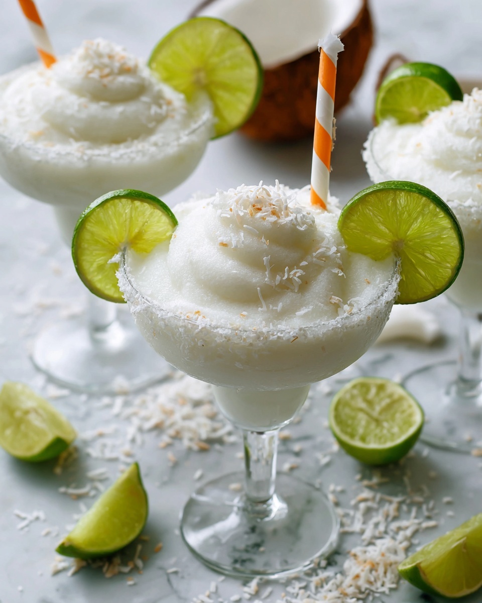 Coconut Lime Frozen Margaritas Recipe - Recipe Image