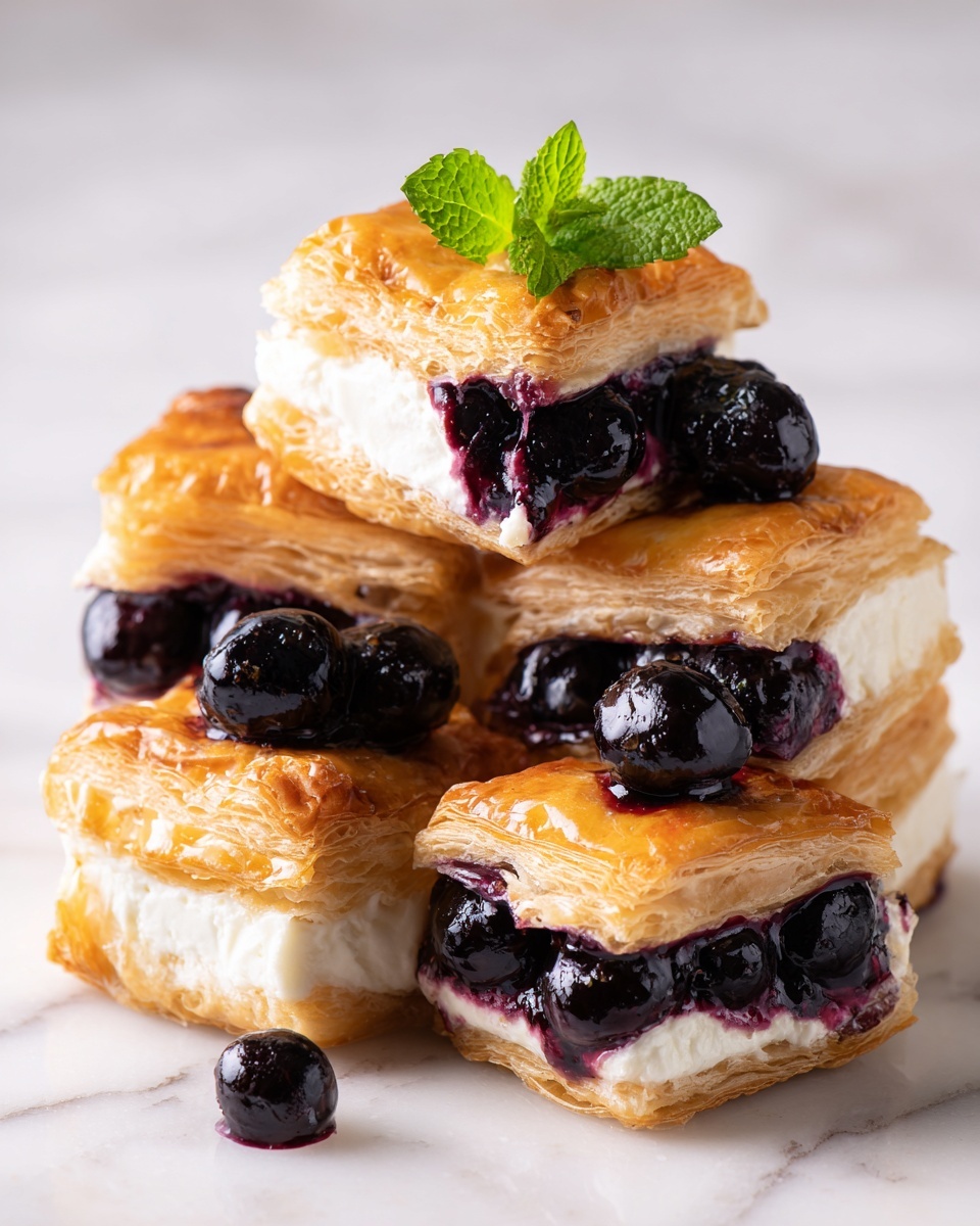 Blackberry Cream Cheese Puff Pastry Bites Recipe - Recipe Image
