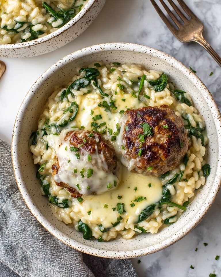 Baked Lemon Rosemary Chicken Meatballs with Creamy Orzo Recipe