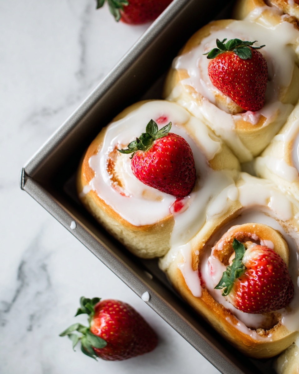 Strawberry Cheesecake Cinnabon Rolls Recipe - Recipe Image