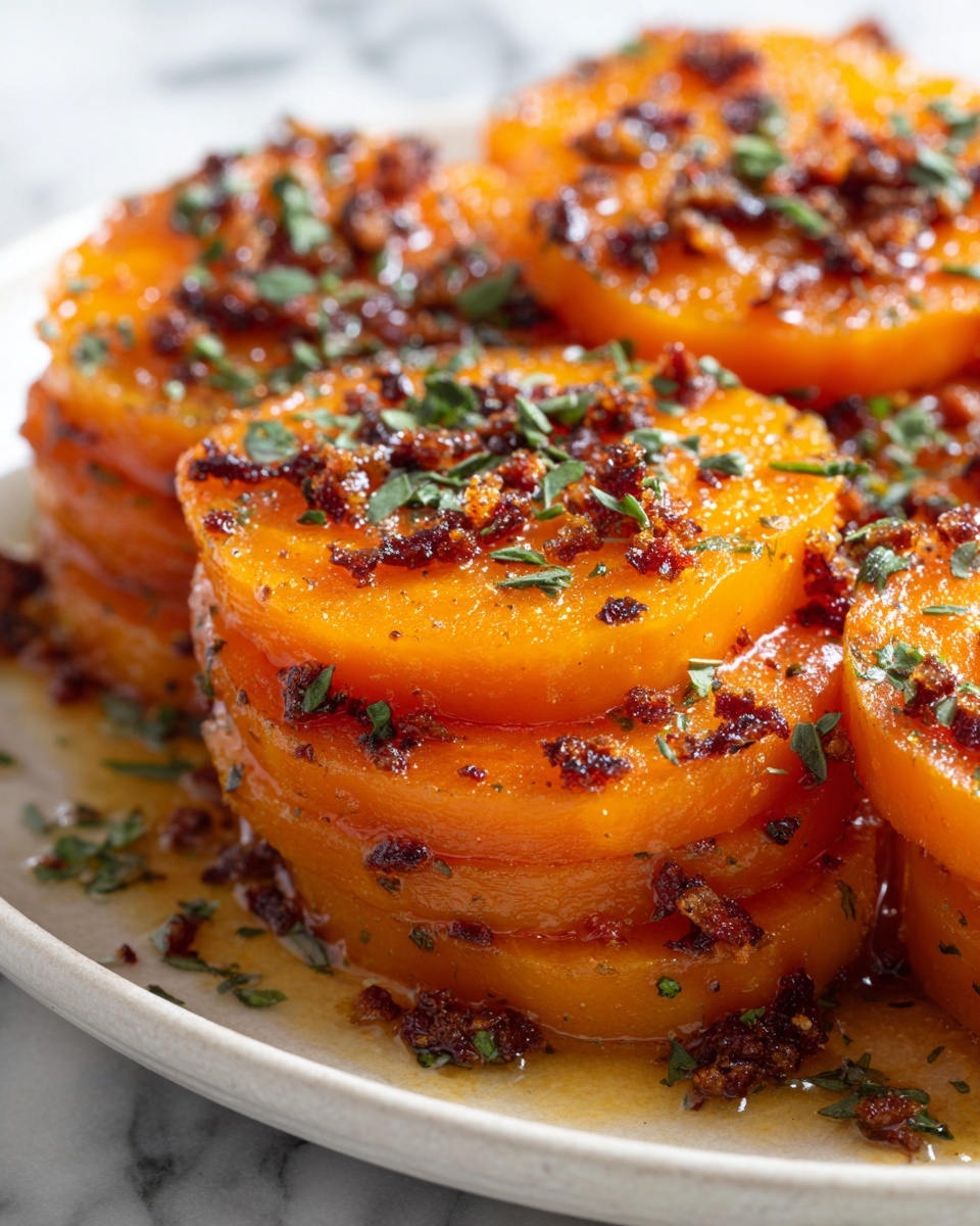 Candied Sweet Potatoes with Brown Sugar, Maple Syrup, and Nuts Recipe - Recipe Image