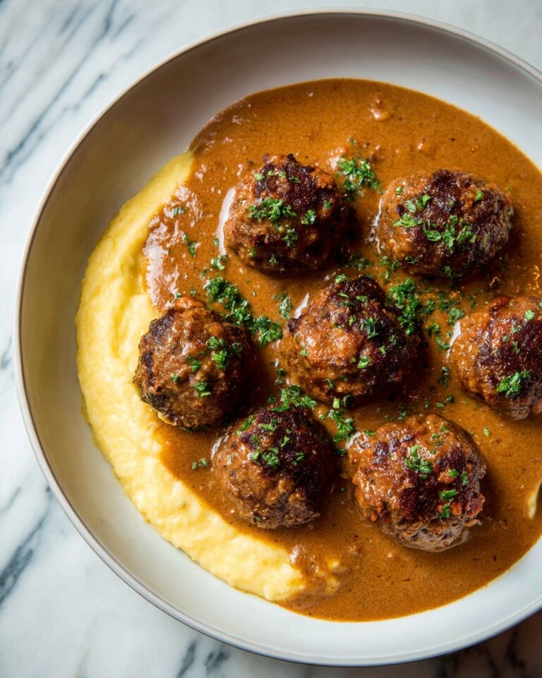 Meatball & Mashed Potato Bake Recipe