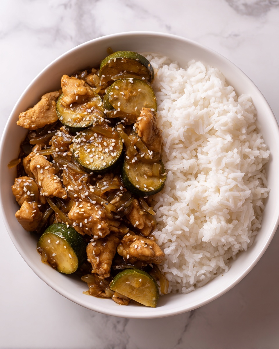 Ponzu Zucchini Stir Fry with Chicken Recipe - Recipe Image