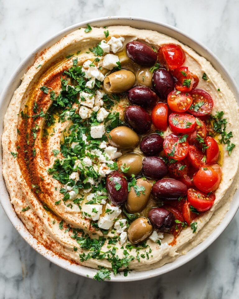 Greek Style Loaded Hummus Recipe