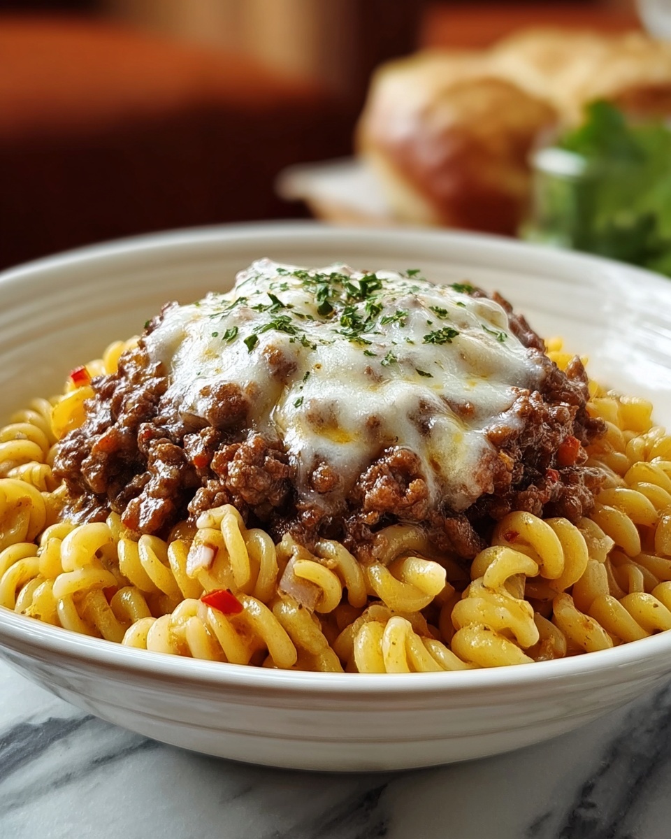 Cheeseburger Alfredo Pasta: A Delicious Twist on Comfort Food Recipe - Recipe Image
