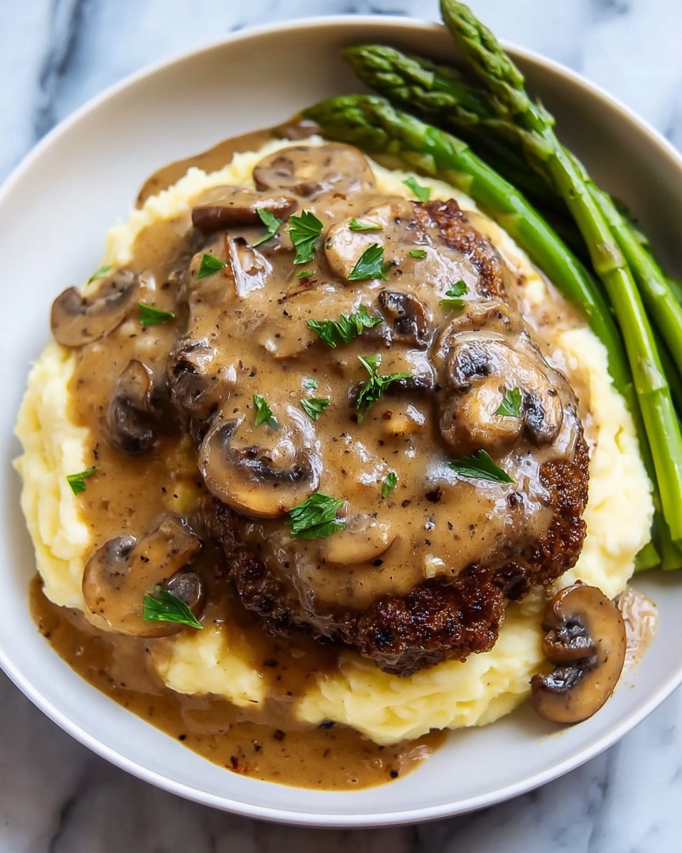 Salisbury Steak with Mushroom Gravy Recipe - Recipe Image