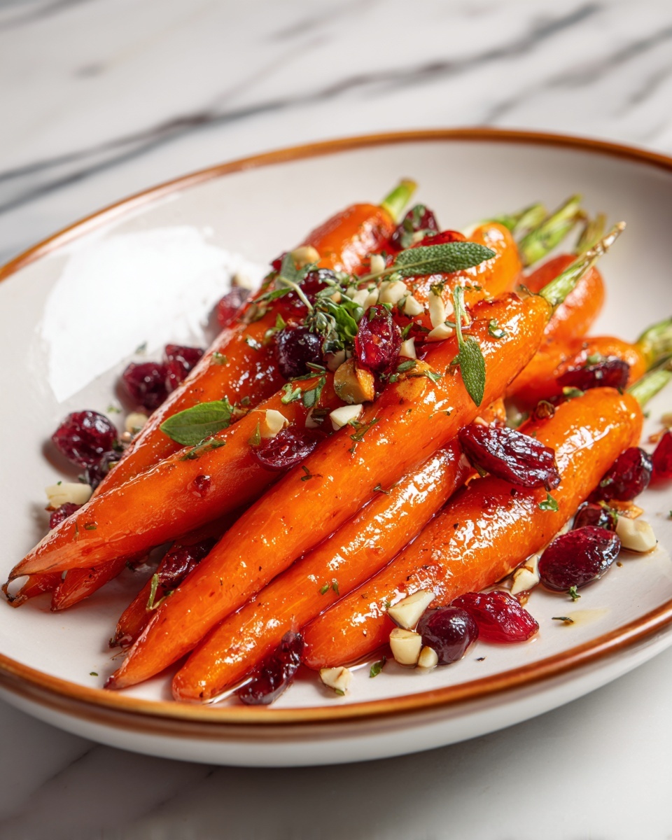 Maple Roasted Carrots with Cranberries Recipe - Recipe Image