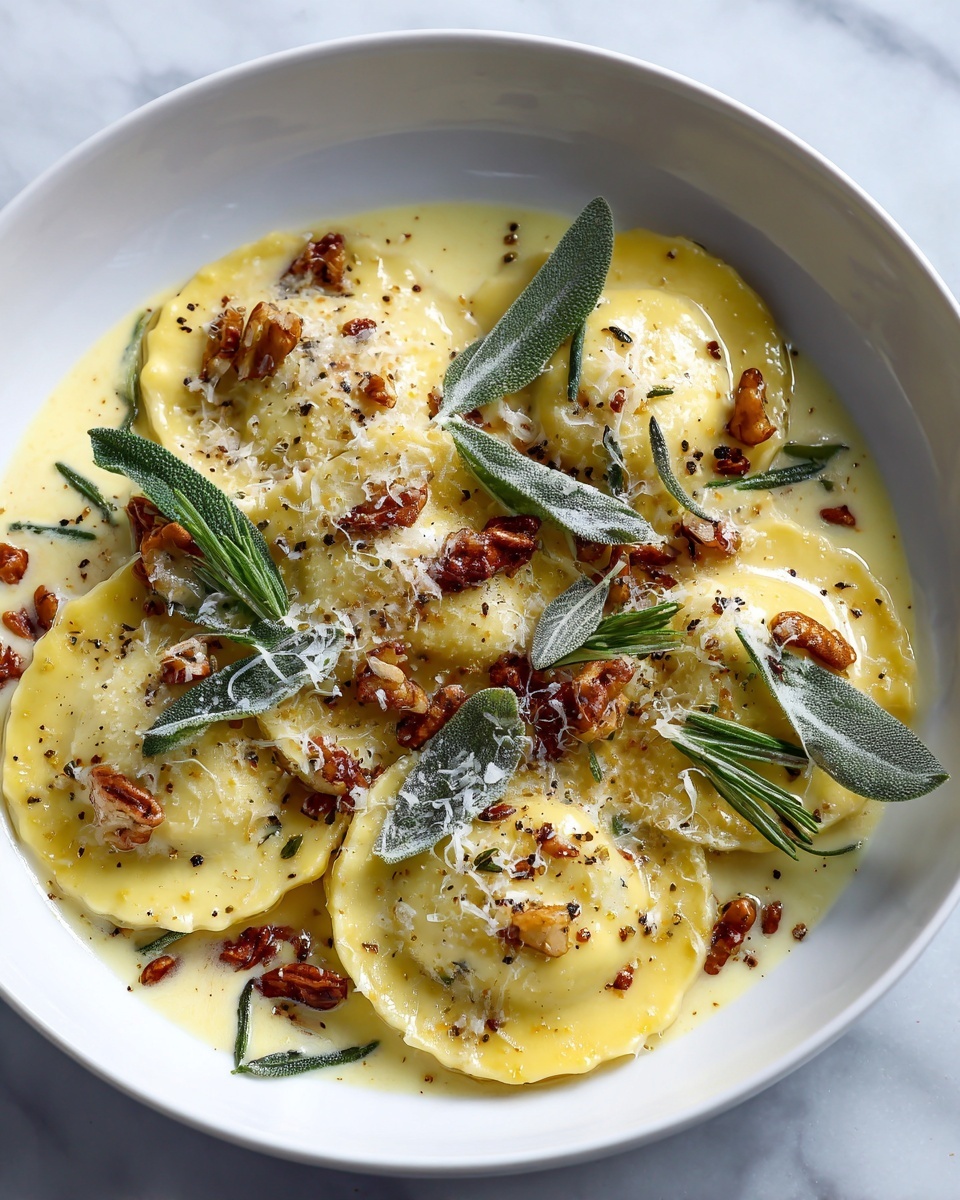 Ravioli with Sage Butter Sauce Recipe - Recipe Image