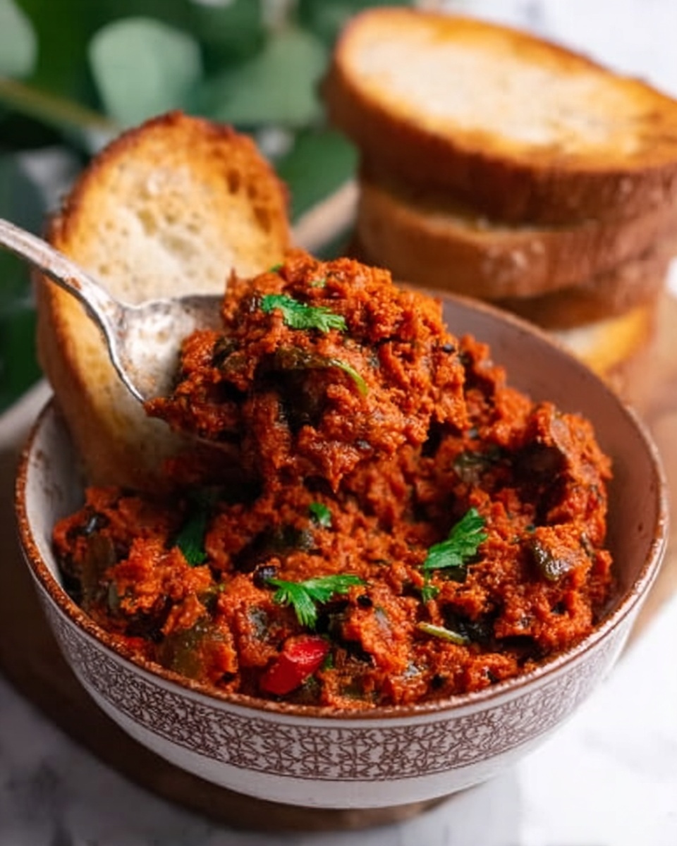Ajvar – Balkan Roasted Pepper and Eggplant Spread Recipe - Recipe Image