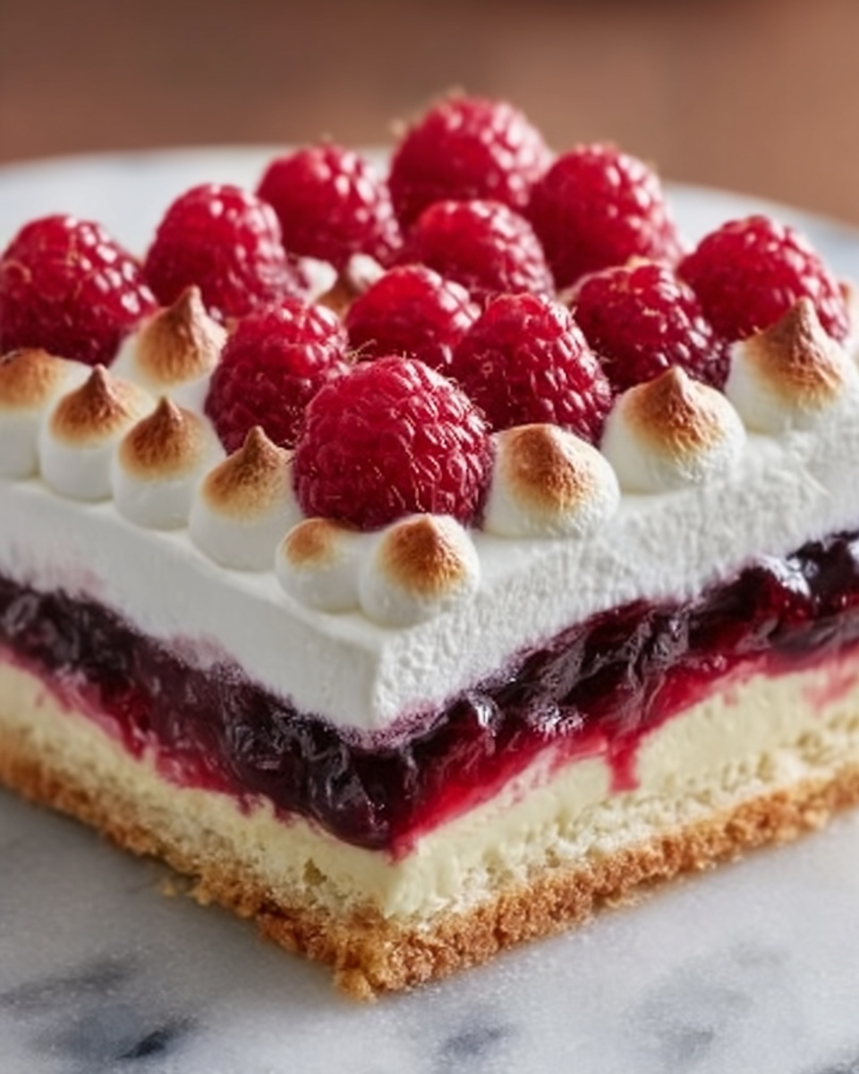 Double Raspberry Meringue Bars Recipe - Recipe Image