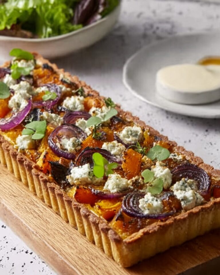 Sweet Potato, Feta & Caramelised Onion Tart Recipe