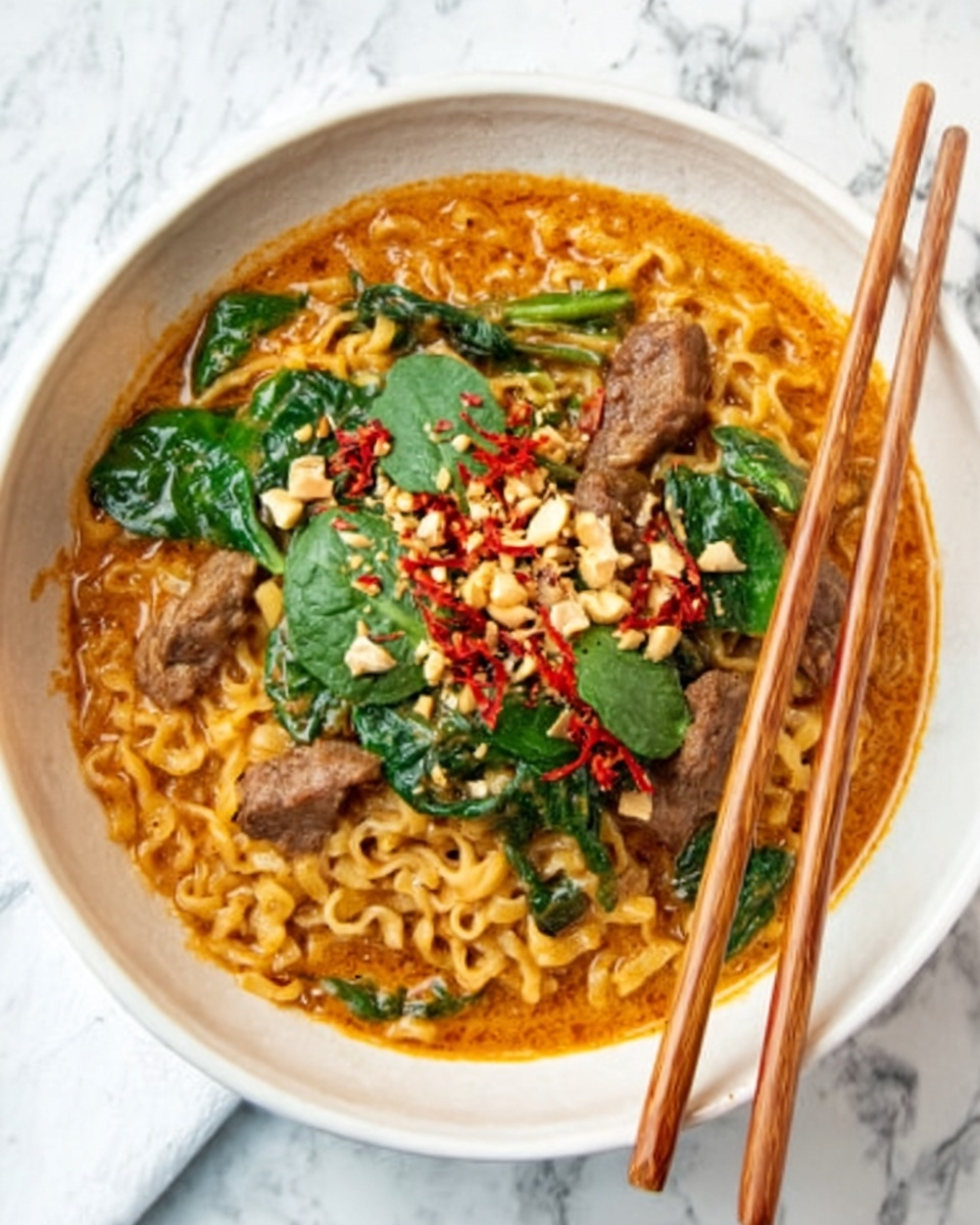 Sweet & Spicy Hot Chili Chicken Noodles with Basil Recipe - Recipe Image