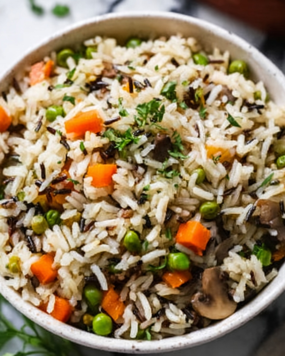 Wild Rice Pilaf with Cranberries, Almonds, and Vegetables Recipe - Recipe Image