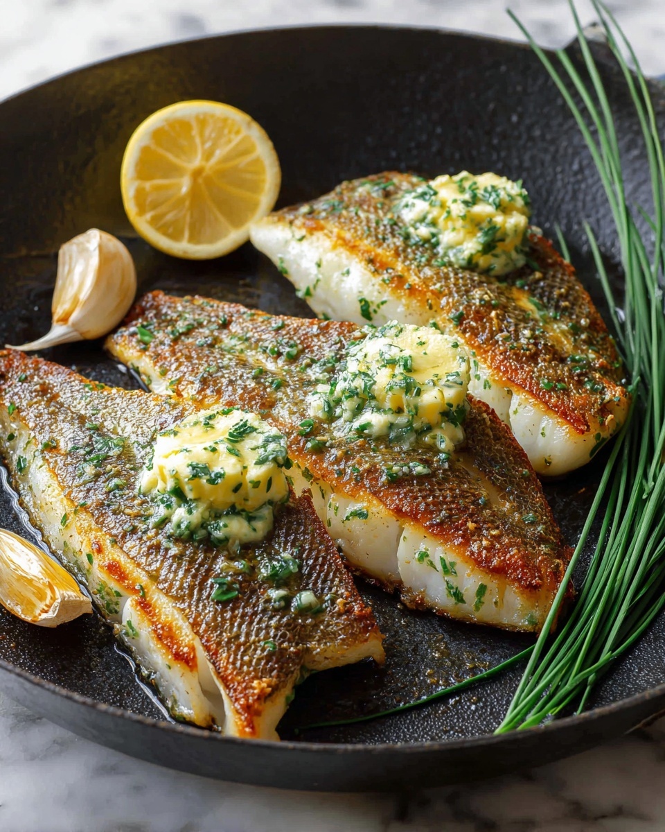 Pan-Roasted Sea Bass with Garlic Butter Recipe - Recipe Image
