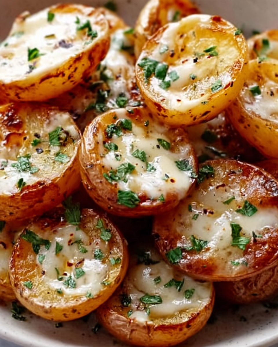 Creamy Garlic Sauce Baby Potatoes Recipe - Recipe Image