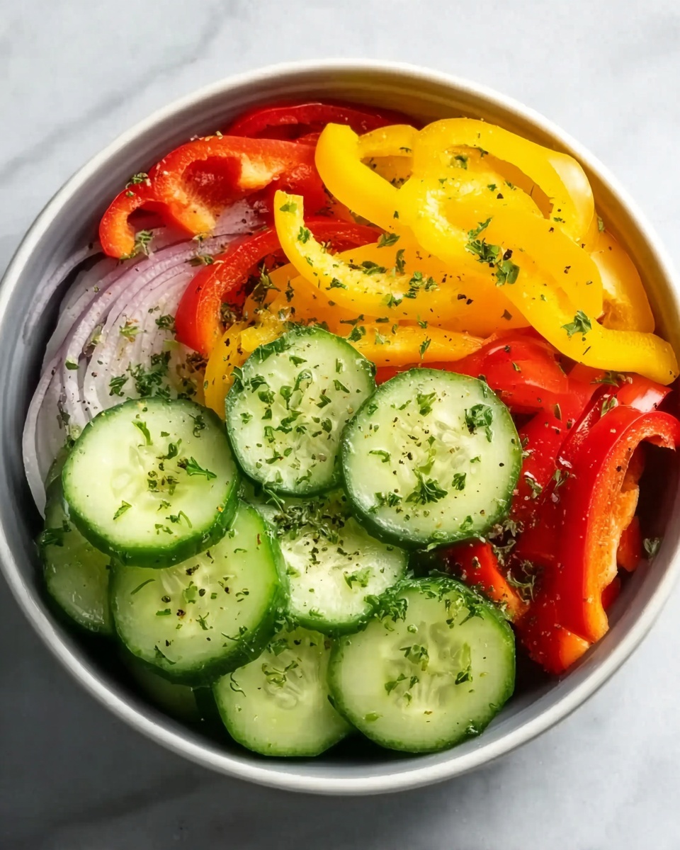 Cucumber Sweet Pepper Salad Recipe - Recipe Image