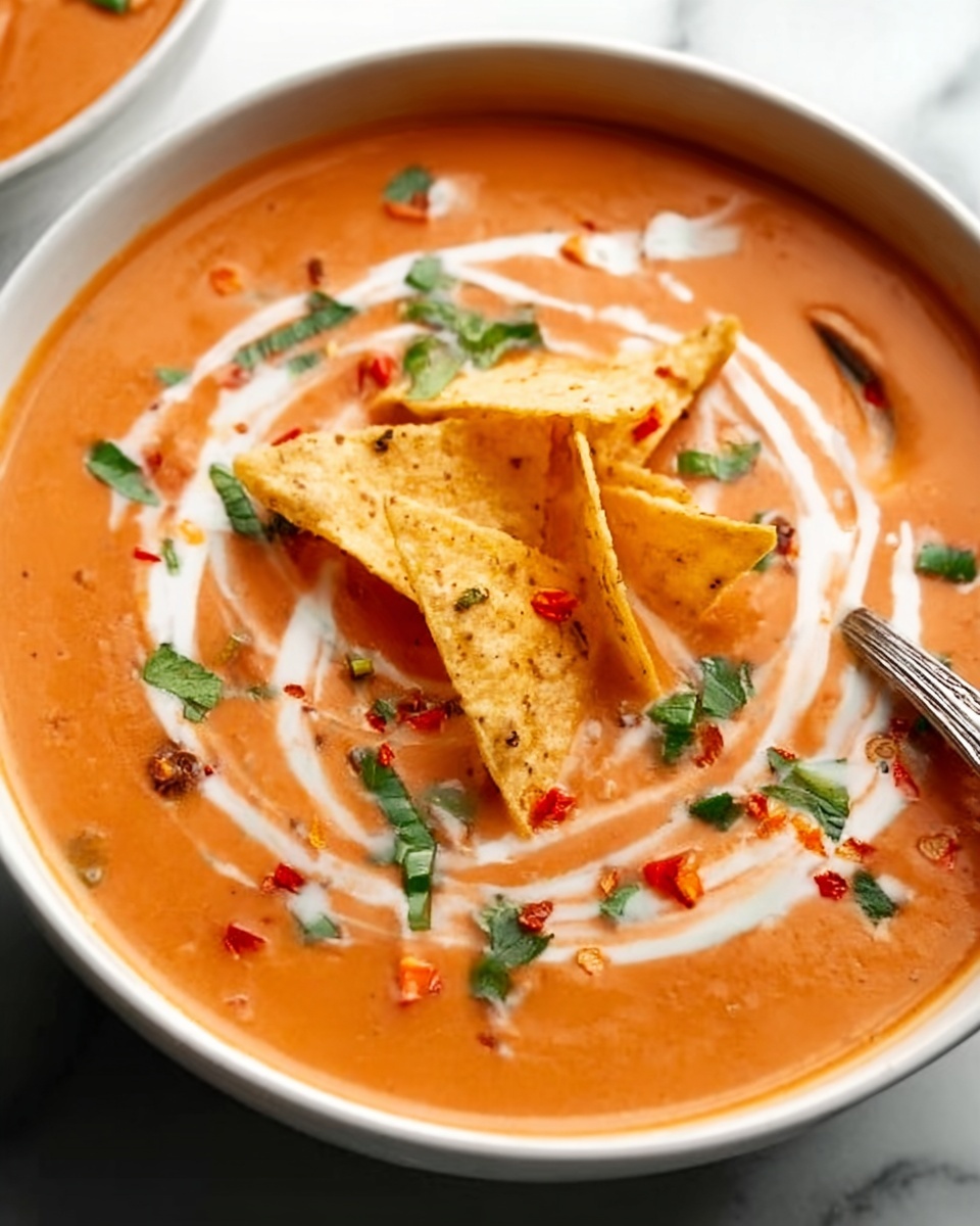 Creamy Chicken Tortilla Soup Recipe - Recipe Image