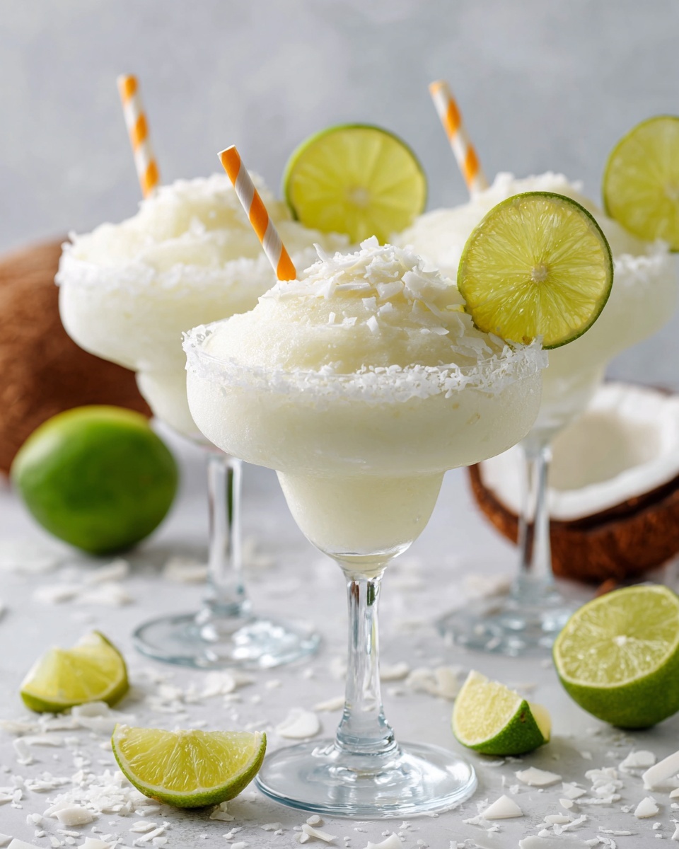 Coconut Lime Frozen Margaritas Recipe - Recipe Image