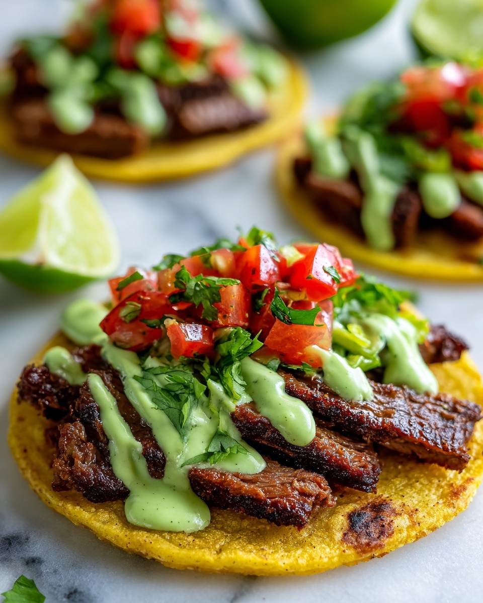 Mexican Tostadas de Carne Asada Recipe - Recipe Image