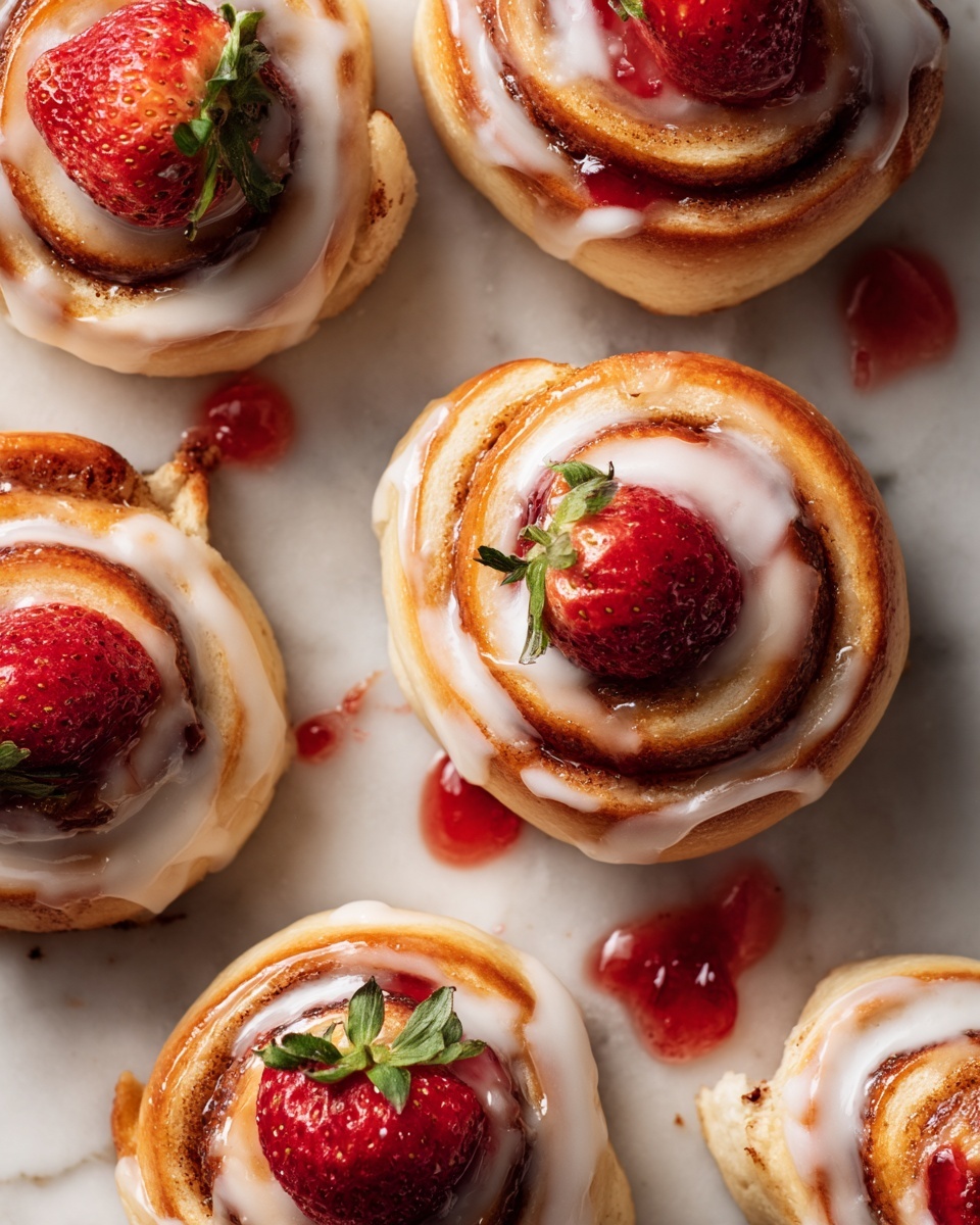 Strawberry Cheesecake Cinnabon Rolls Recipe - Recipe Image