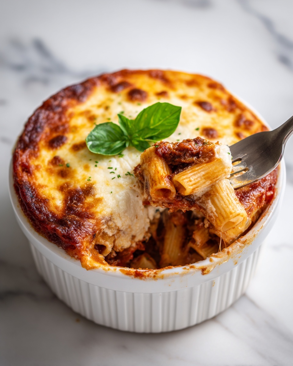 Three Cheese Baked Ziti Recipe - Recipe Image