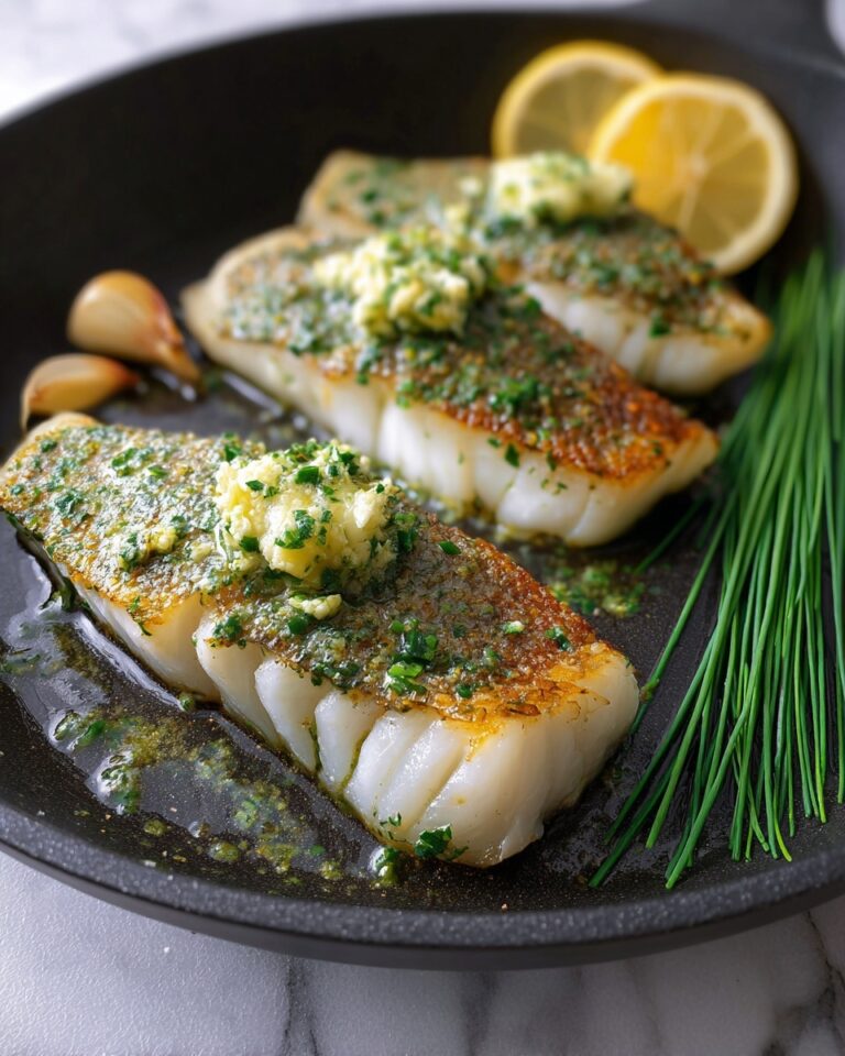 Pan-Roasted Sea Bass with Garlic Butter Recipe