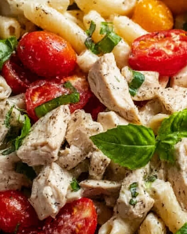 High Protein Chicken Pasta Salad Recipe