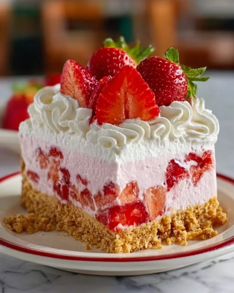 No-Bake Strawberry Crunch Cheesecake Recipe