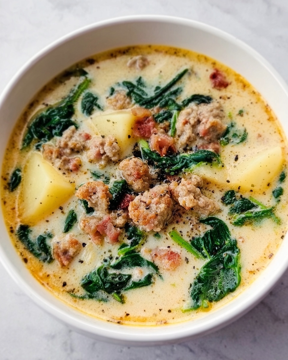 Creamy Zuppa Toscana with Sausage, Kale, and Potatoes Recipe - Recipe Image