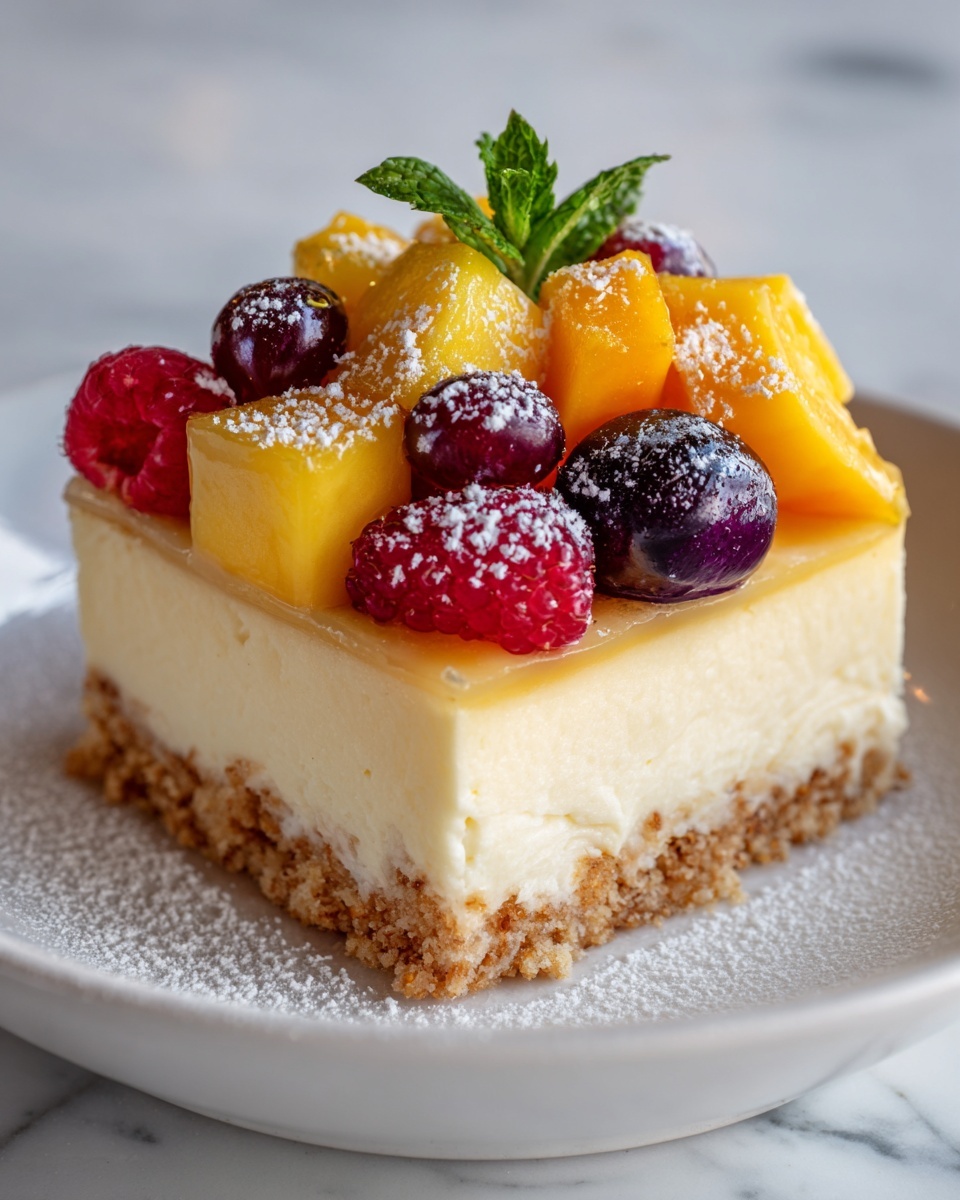 Fruit Custard Bars Recipe - Recipe Image