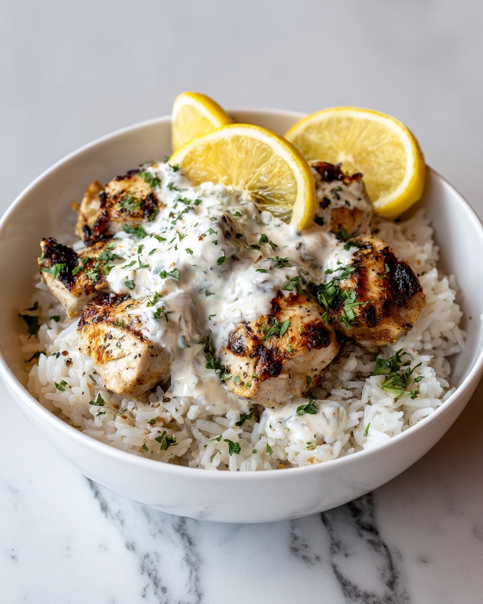Dump-and-Bake Chicken Tzatziki with Rice Recipe - Recipe Image