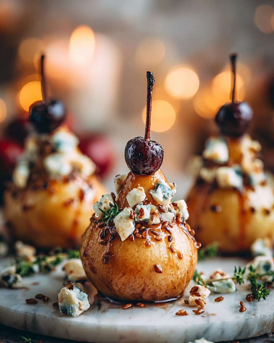 Baked Pears with Feta, Honey, and Cranberries Recipe - Recipe Image