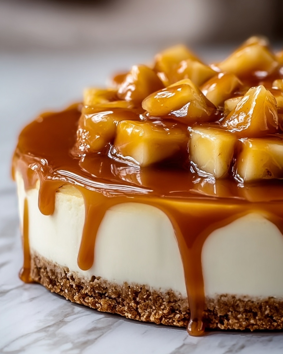 Indulgent Caramel Apple Cheesecake Recipe - Recipe Image