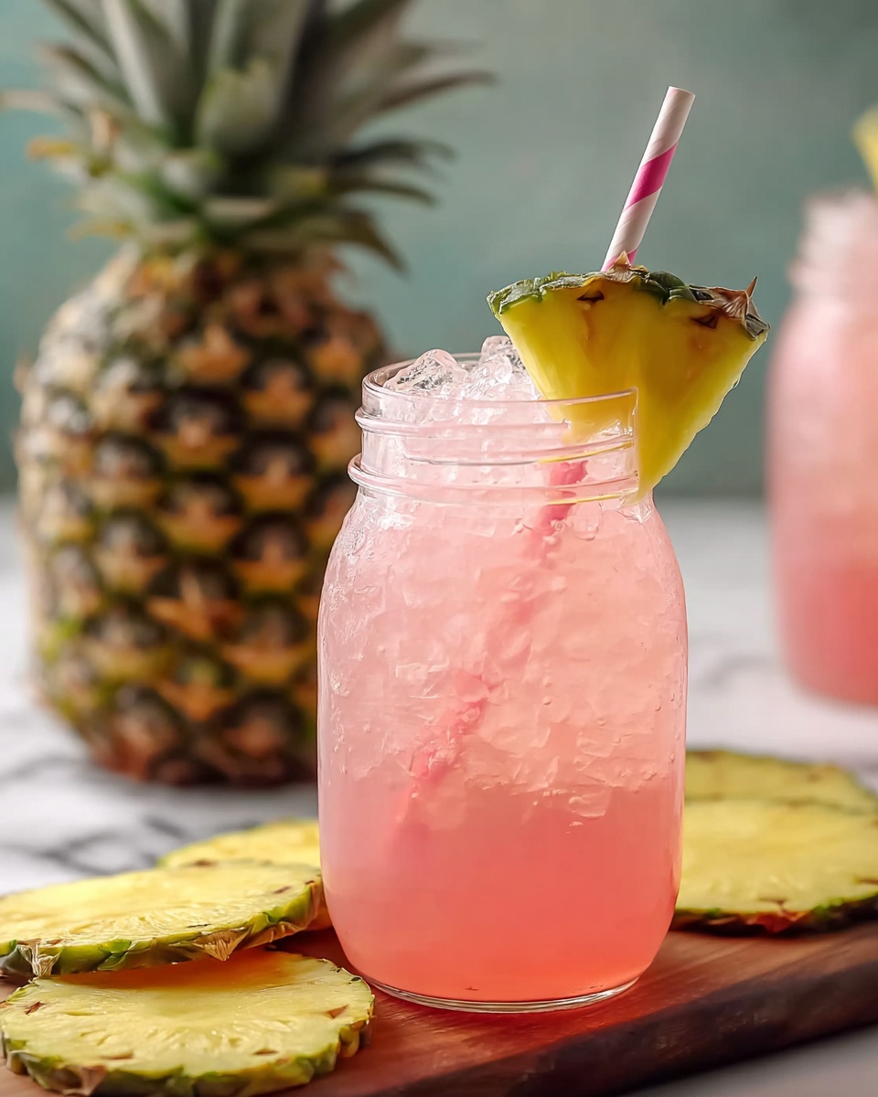 Pineapple Pink Lemonade Party Drink Recipe - Recipe Image