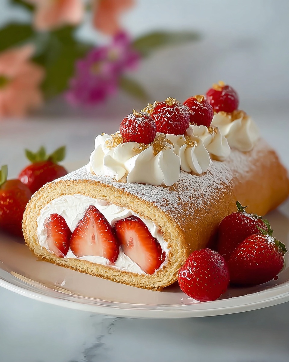 Strawberry Shortcake Roll Recipe - Recipe Image