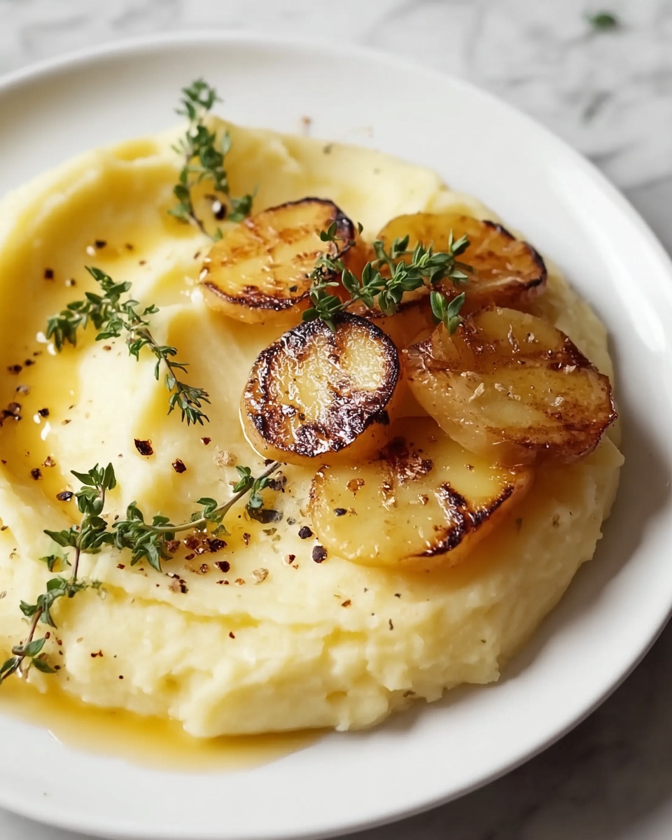 Creamy Parsnip and Cauliflower Purée with Roasted Garlic and Rosemary Recipe - Recipe Image