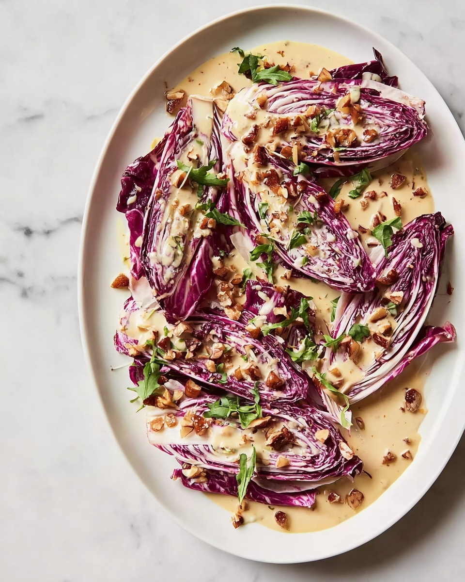 Radicchio Salad with Grilled Charred Radicchio and Crème Fraîche Vinaigrette Recipe - Recipe Image