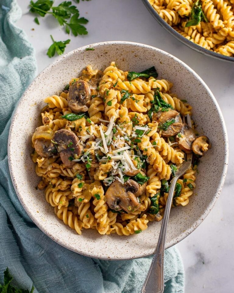 Pumpkin, Mushroom, and Spinach Pasta Recipe
