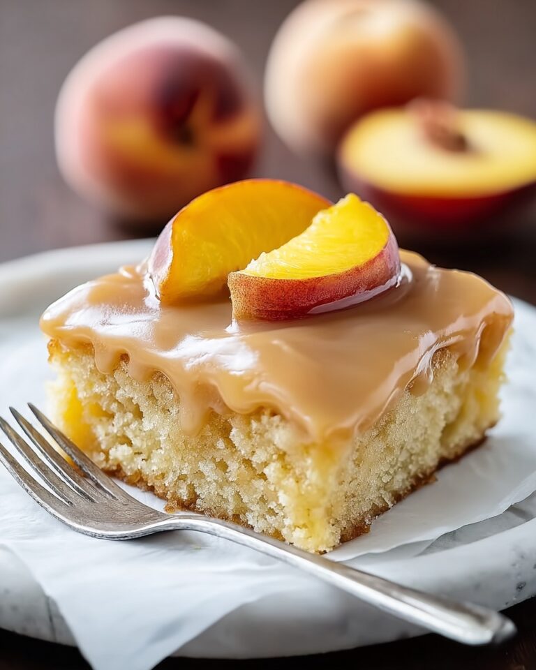 Incredibly Moist Brown Sugar Peach Cake Recipe