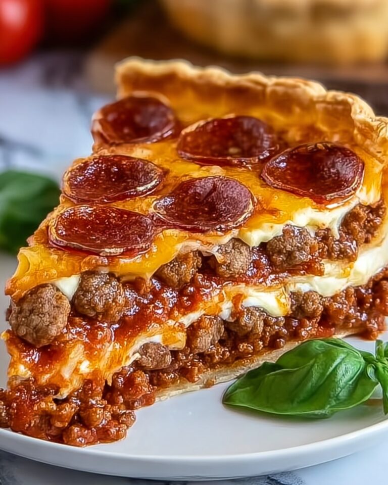 Deep Hamburger Sausage and Pepperoni Pie Without Pork Recipe