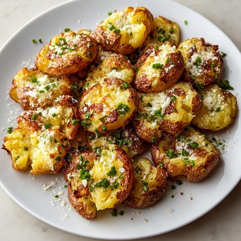 Garlic Parmesan Smashed Potatoes Recipe