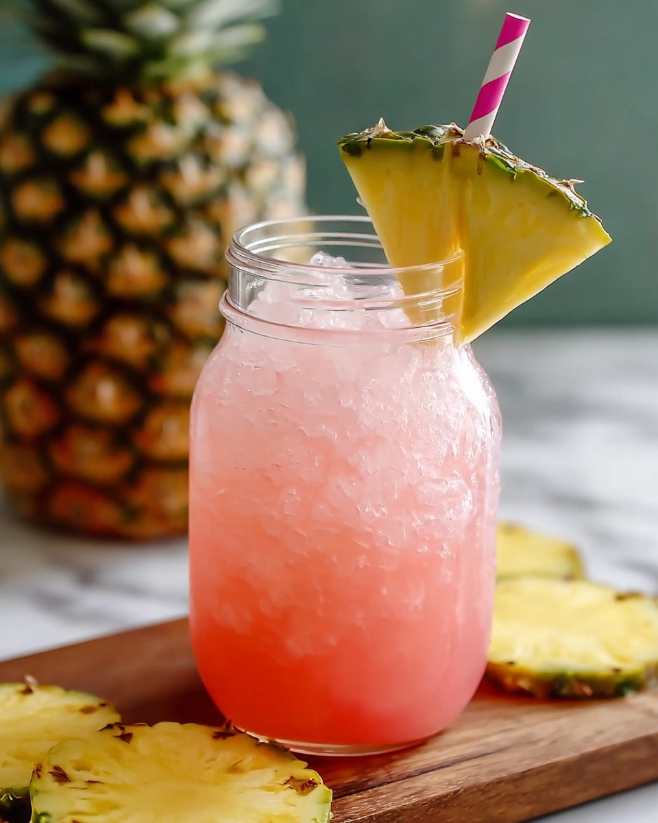 Pineapple Pink Lemonade Party Drink Recipe - Recipe Image