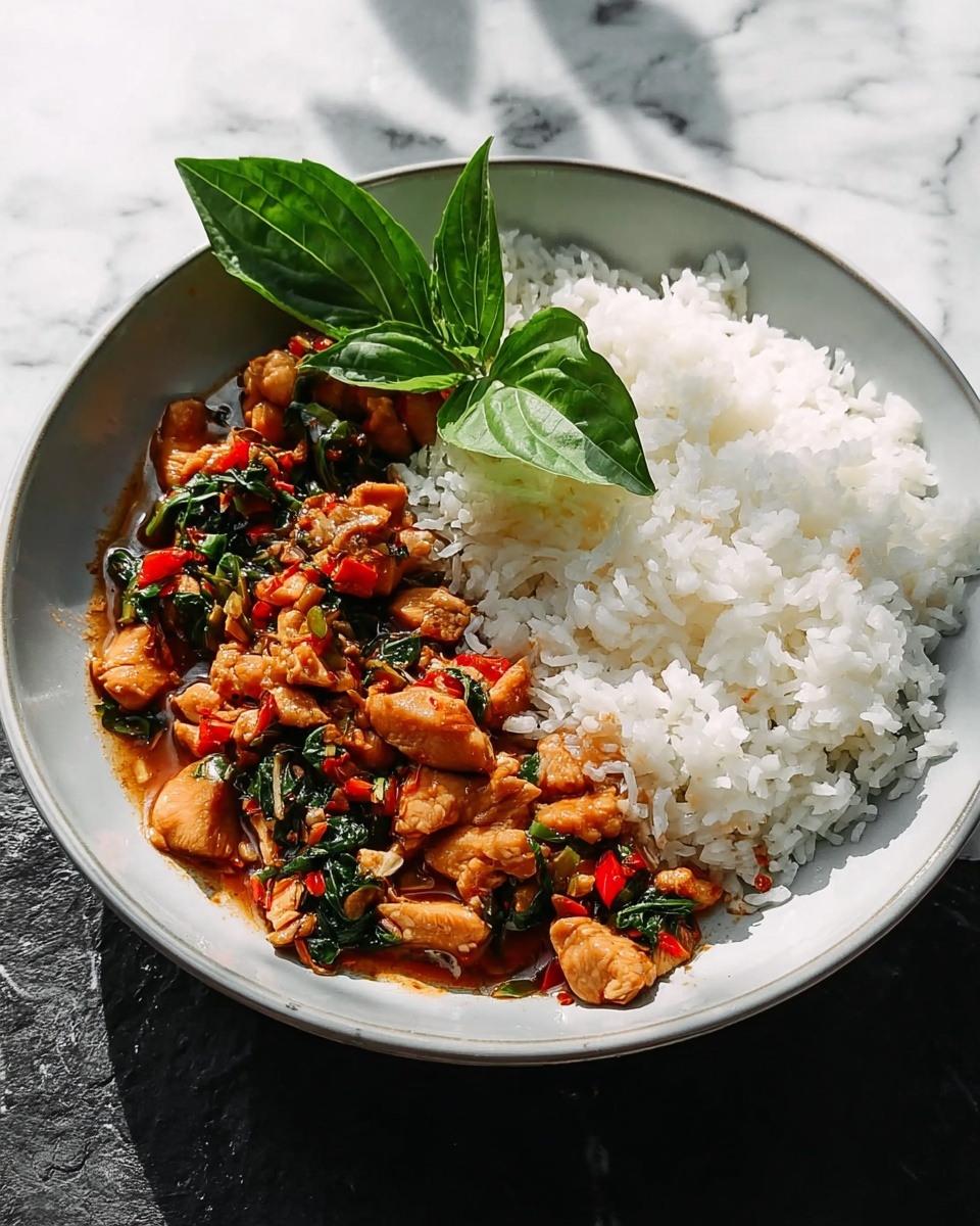 Spicy Thai Basil Chicken (Pad Krapow Gai) Recipe - Recipe Image