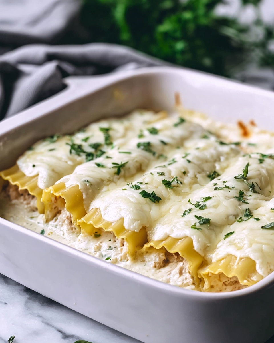 Chicken Alfredo Lasagna Rolls Recipe - Recipe Image