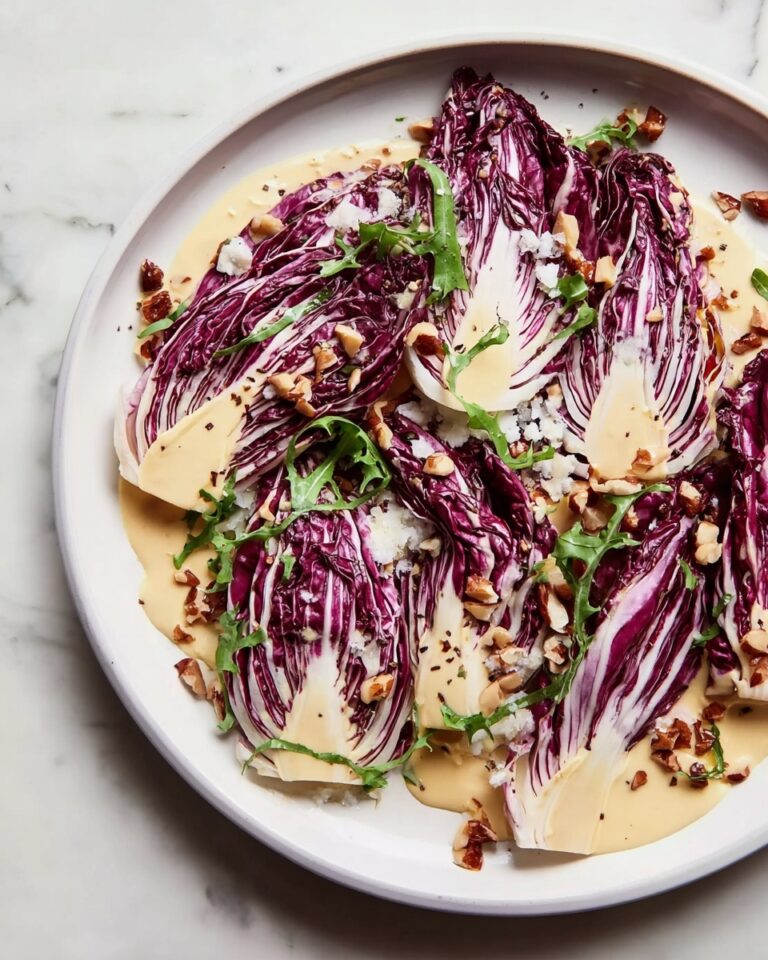 Radicchio Salad with Grilled Charred Radicchio and Crème Fraîche Vinaigrette Recipe