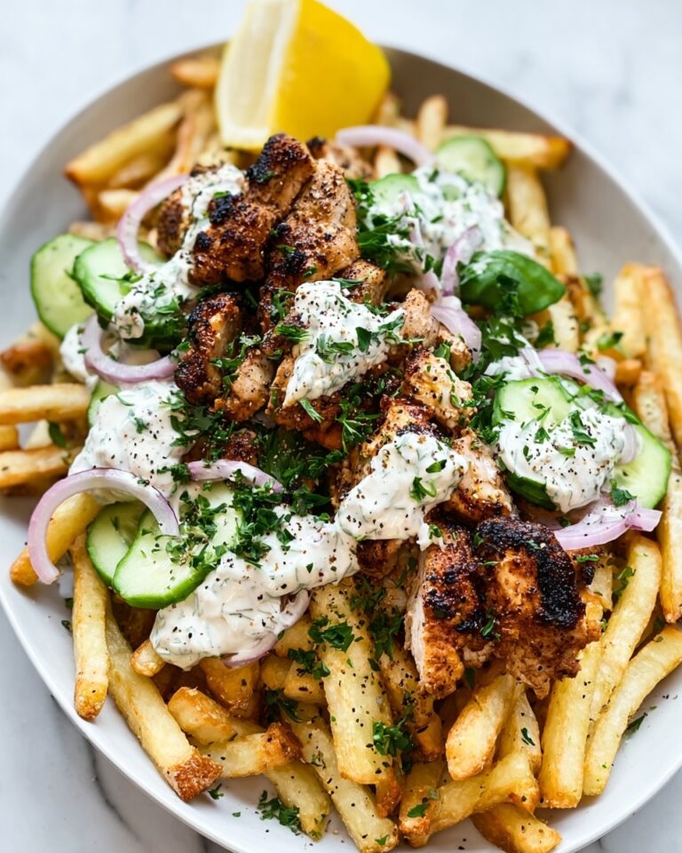 Savory Chicken Gyro Fries Recipe