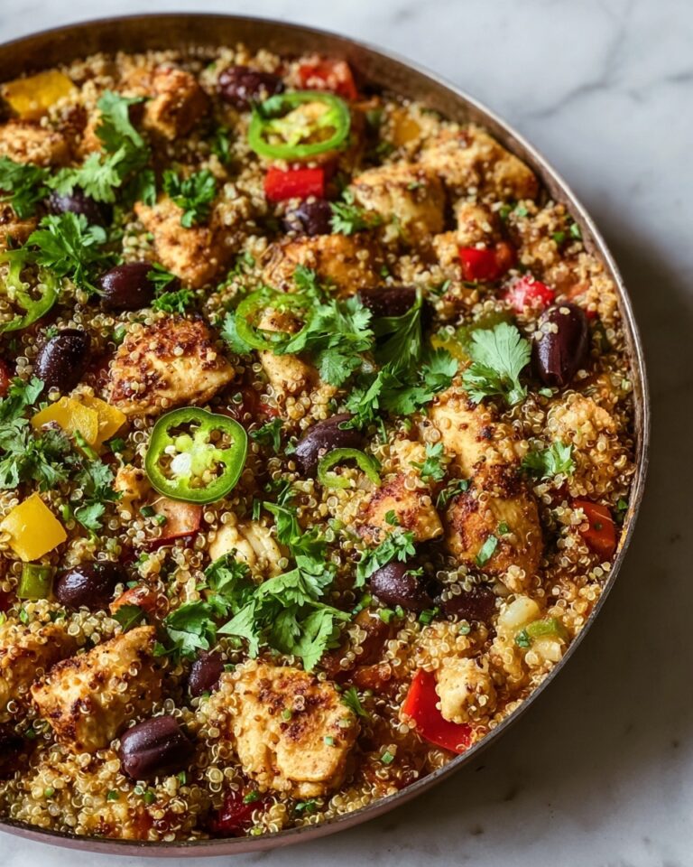 Savory Chicken Fajita Quinoa Bake in One Skillet Recipe