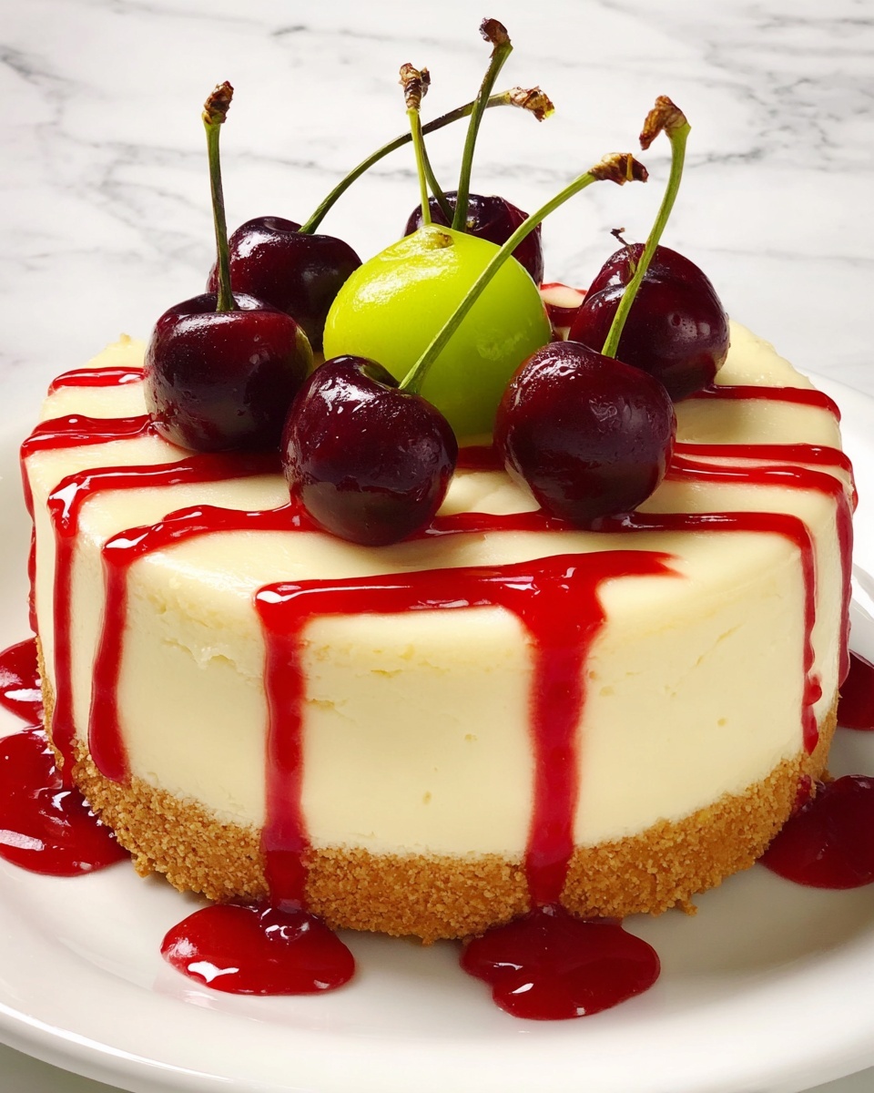 Cherry Limeade Cheesecake Recipe - Recipe Image