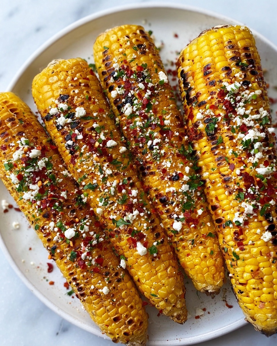 Grilled Corn with Spicy Chili Lime Butter Recipe - Recipe Image
